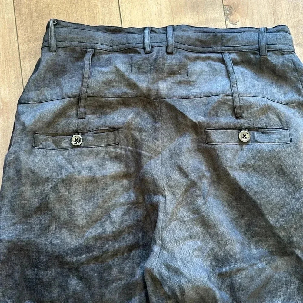 Mark Baigent Rong Pants Magnesium 100% Linen Unisex Sz S - Picture 11 of 13